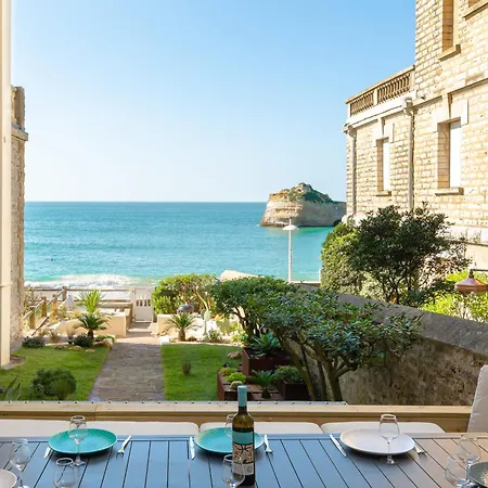Aroha With Terrasse And Sea View In דירה ביאריץ